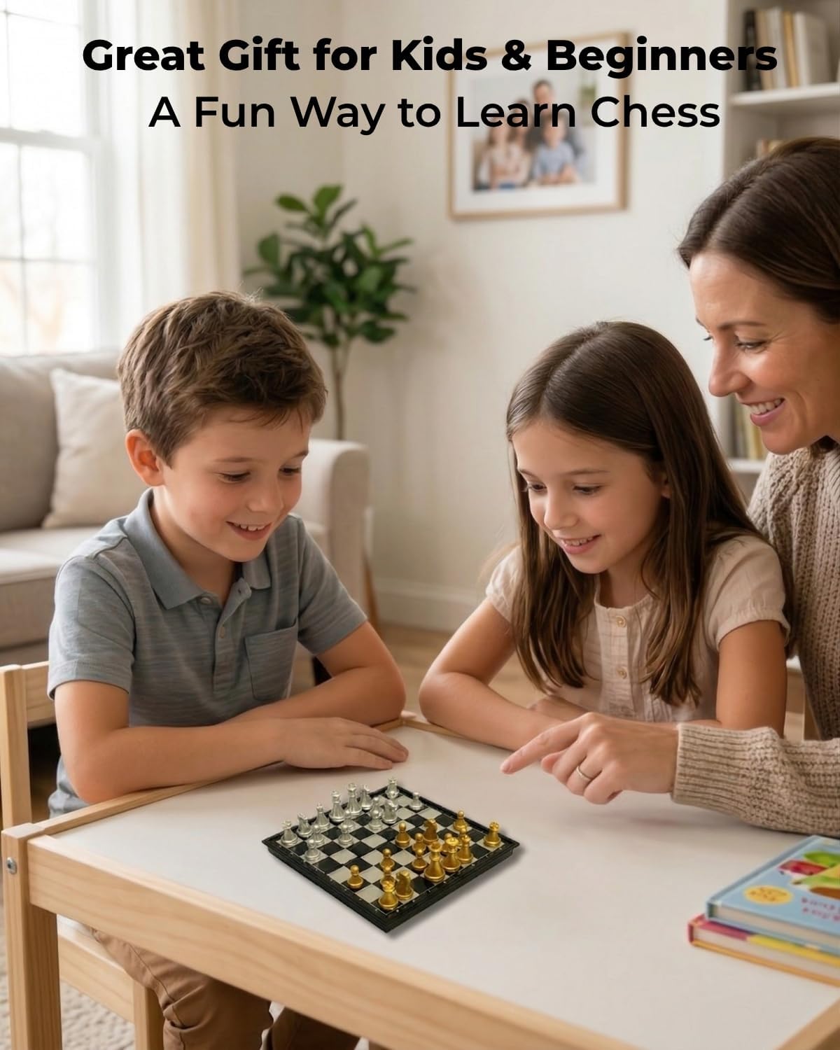 Travel Folding Magnetic Chess Set,9.8 In, 25 Cm,Folding And Portable Chess Board Games