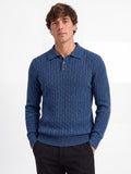 Winter Cross-Border European And American Woolen Long-Sleeve POLO Soft And Warm Sweater Business Casual Men's Turn-Down Collar Sweater