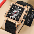 Fashionable Mens Watch With A Large Square Dial