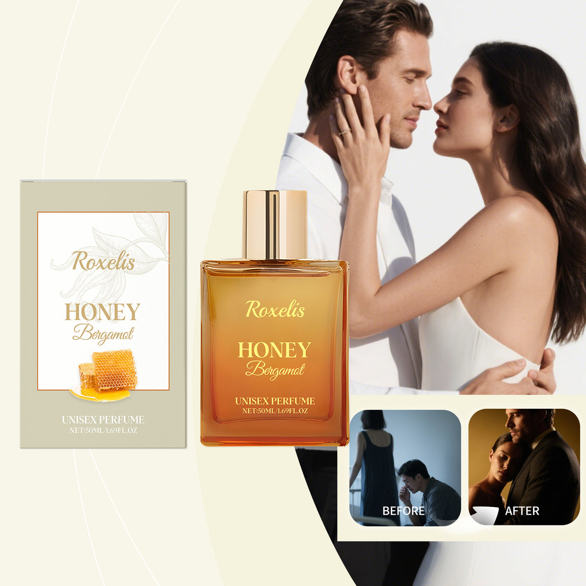 Unisex Honey Bergamot Perfume Long-Lasting Light & Fresh-fragrance
