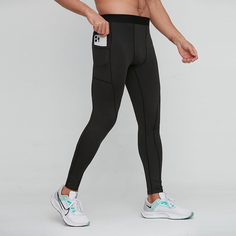 Autumn And Winter Men's Sports Leggings, High Elasticity Compression Pants, Cross-border Sports Fitness Running Training Pants