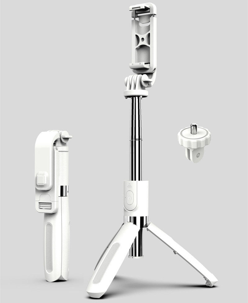 Tripod Selfie Stick Mobile Compatible with Apple, Universal Live Triangle Bracket One Bluetooth Selfie Artifact