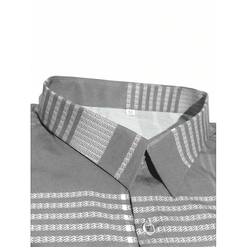 Mens Printed Long-Sleeve Shirt