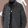 Men's Loose-fitting Japanese-style Striped Shirt