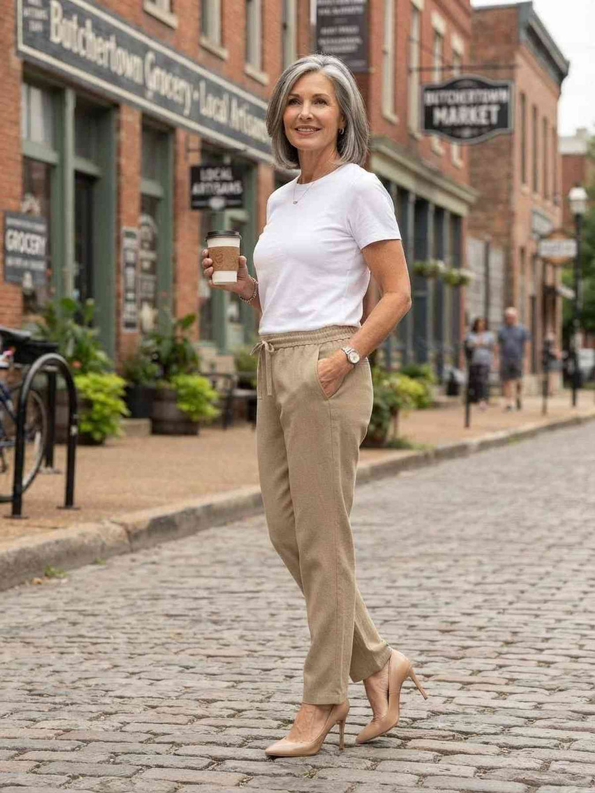 Women Long Trousers, Casual Straight Leg Pants,