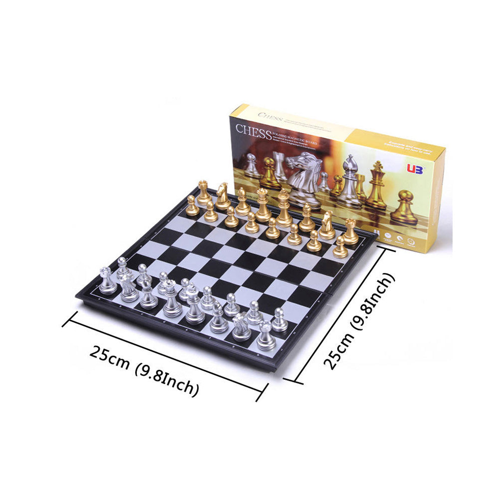 Travel Folding Magnetic Chess Set,9.8 In, 25 Cm,Folding And Portable Chess Board Games