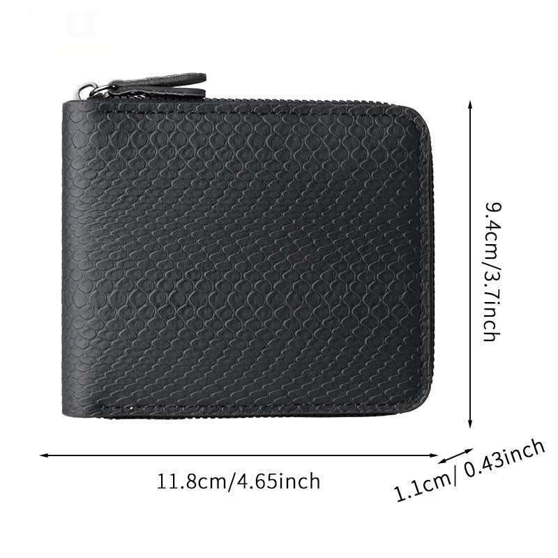 Minimalist Bi-fold Wallet Mens Short Wallet