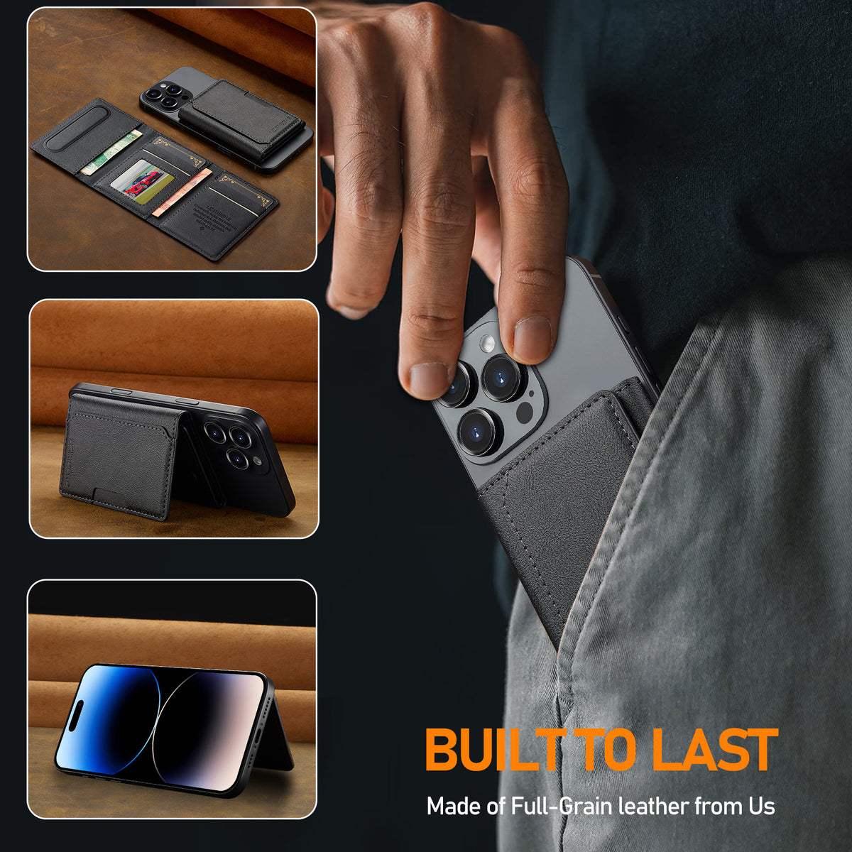 Compatible MagSafe Wallet Magnetic Card Holder