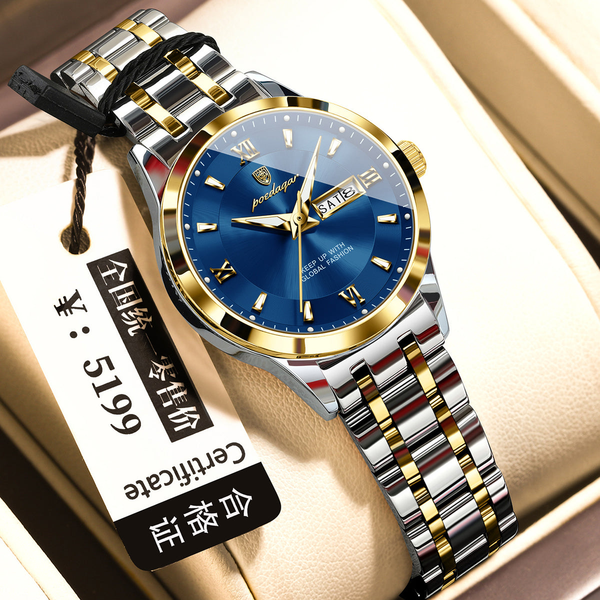 Waterproof Watch Luminous Business Quartz
