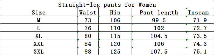 Women  Long Trousers, Casual Straight Leg Pants,
