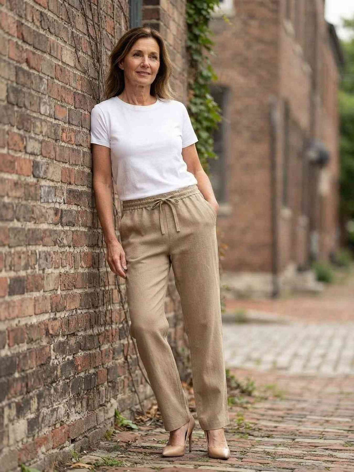 Women  Long Trousers, Casual Straight Leg Pants,