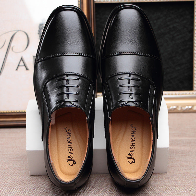Men's triple joint leather shoes