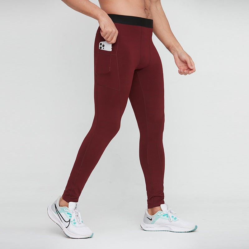 Autumn And Winter Men's Sports Leggings, High Elasticity Compression Pants, Cross-border Sports Fitness Running Training Pants