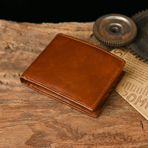 RFID Anti-Scan Retro Leather Wallet For Men