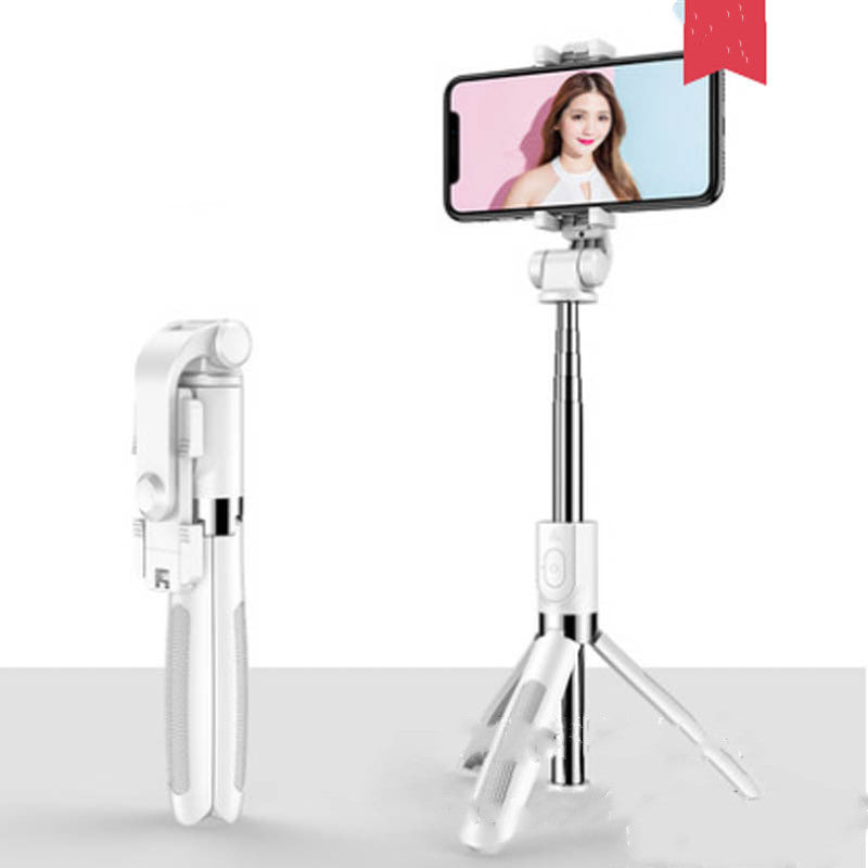 Tripod Selfie Stick Mobile Compatible with Apple, Universal Live Triangle Bracket One Bluetooth Selfie Artifact