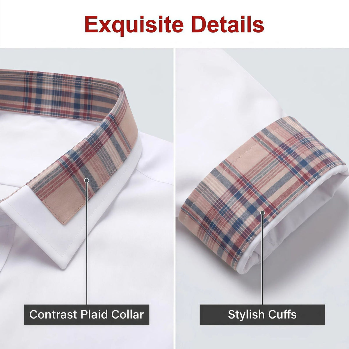 Jiana Cross-Border Specializes In Color-Blocked Floral Collar Men's Shirts, Stretchy, Wrinkle-Free, Business Fashion, Amazon Men's Long-Sleeve Shirts