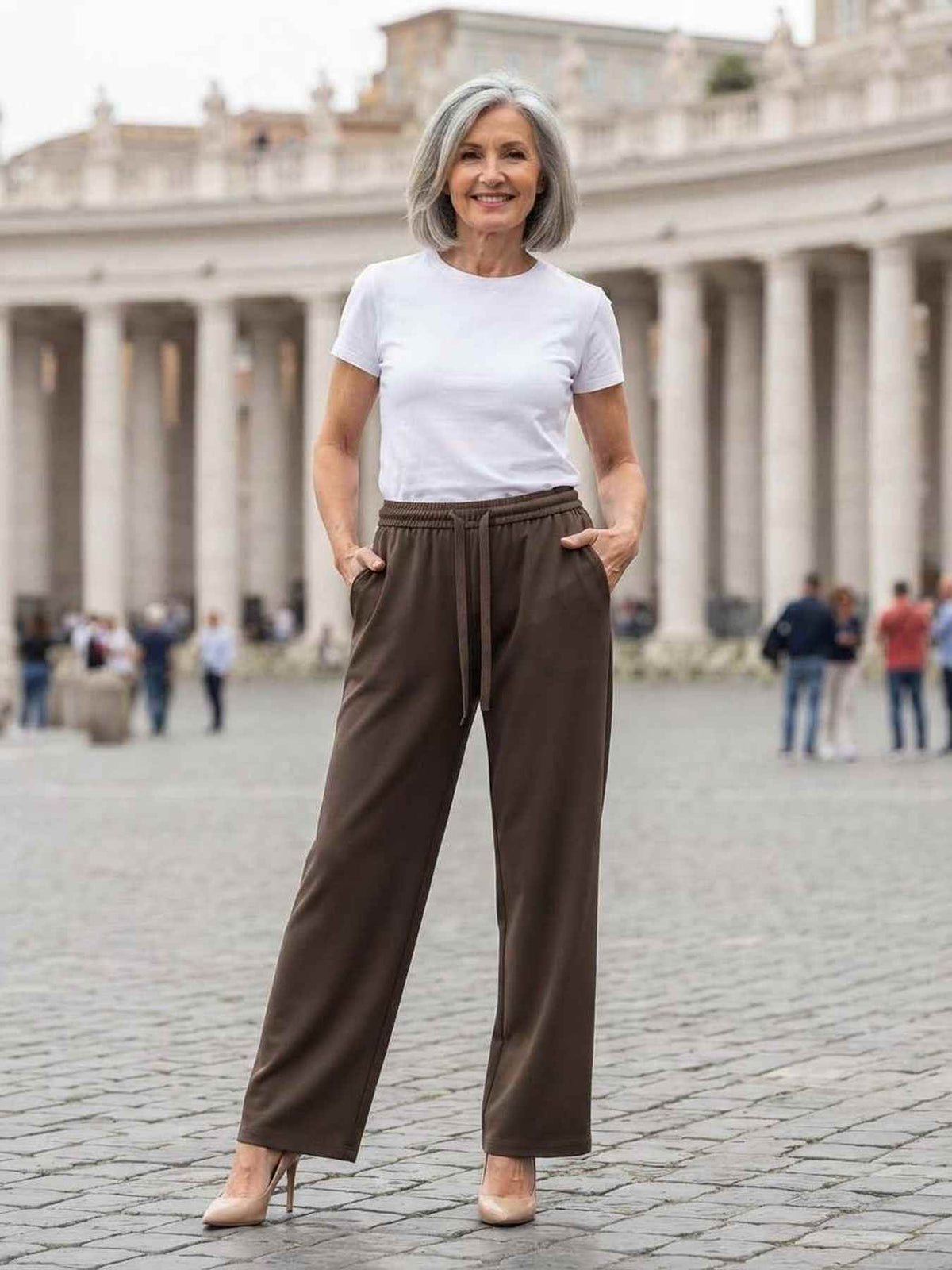 Women  Long Trousers, Casual Straight Leg Pants,