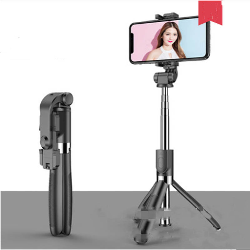 Tripod Selfie Stick Mobile Compatible with Apple, Universal Live Triangle Bracket One Bluetooth Selfie Artifact