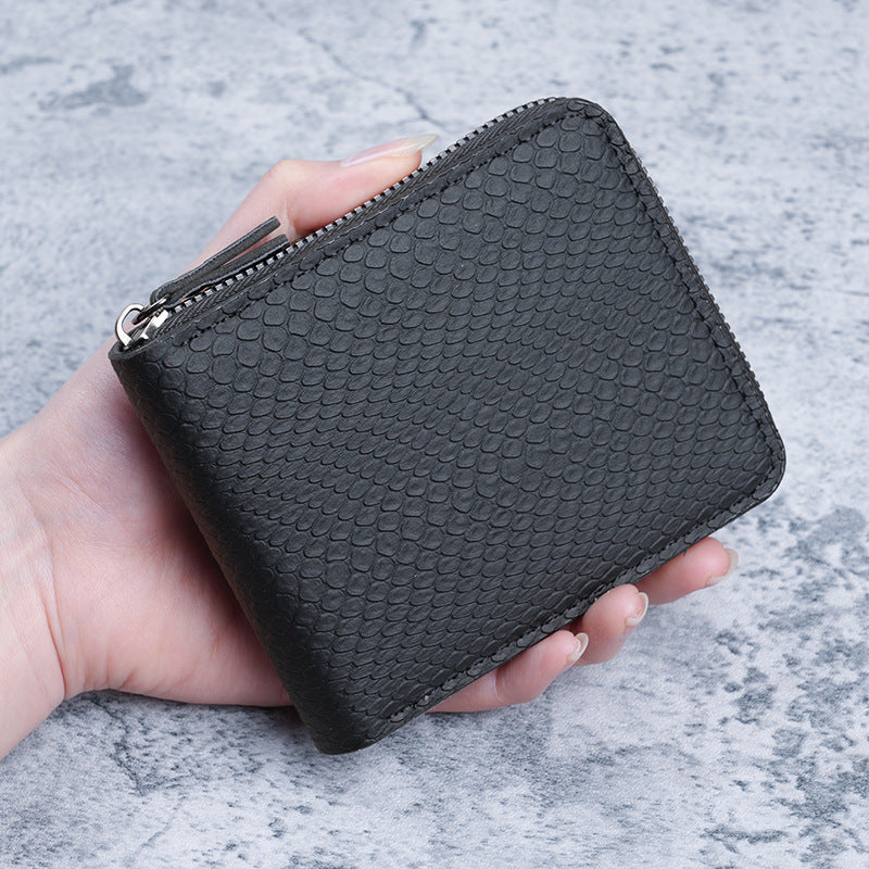 Minimalist Bi-fold Wallet Mens Short Wallet