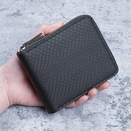 Minimalist Bi-fold Wallet Mens Short Wallet