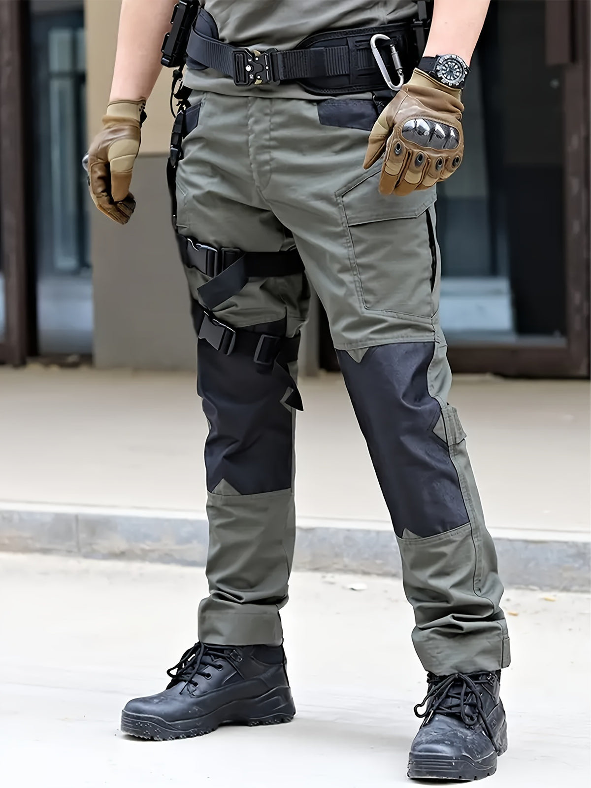 Mens Outdoor Combat Training Cargo Pants With Multiple Pockets