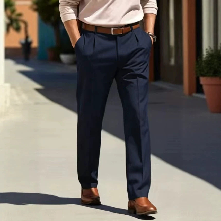 Men's Loose-fit Casual Tailored Trousers
