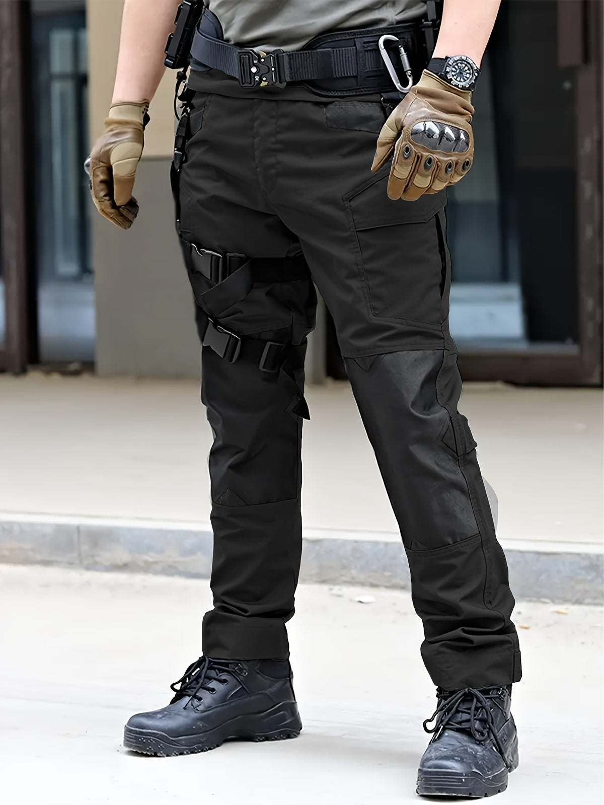 Mens Outdoor Combat Training Cargo Pants With Multiple Pockets