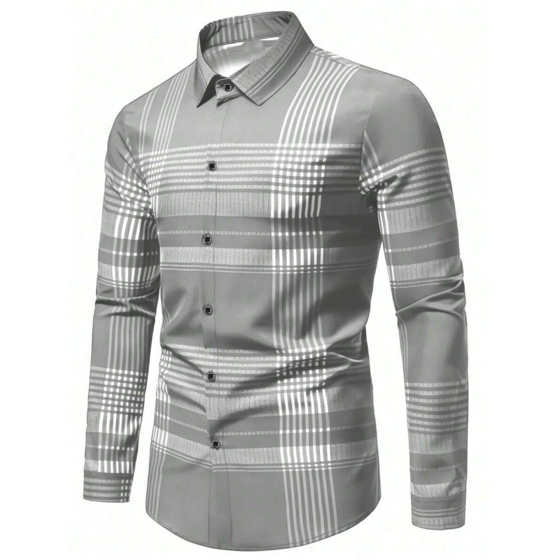 Mens Printed Long-Sleeve Shirt
