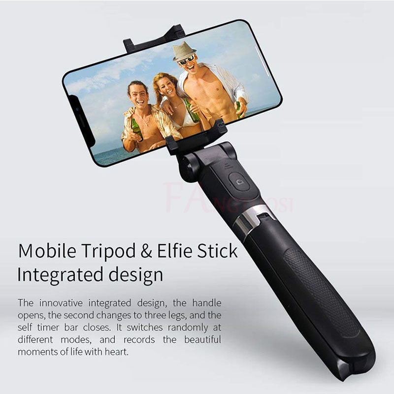 Tripod Selfie Stick Mobile Compatible with Apple, Universal Live Triangle Bracket One Bluetooth Selfie Artifact