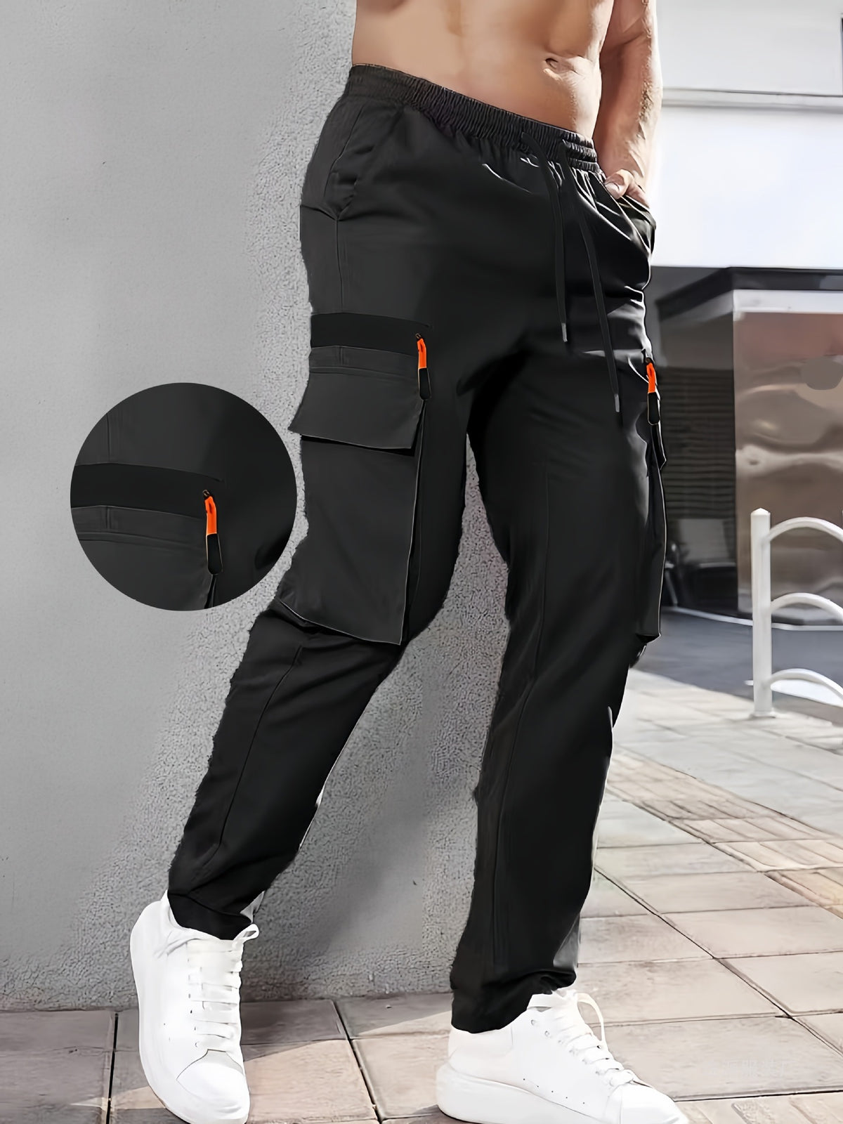 Men's Fashion Cargo Pants, Loose Fit Outdoor Hiking And Travel Pants For Spring And Autumn