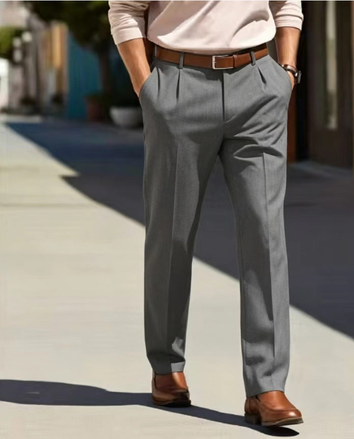 Men's Loose-fit Casual Tailored Trousers
