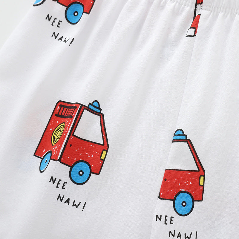 Stylish Crew-Neck Short-Sleeve Set For Little And Middle Kids Childrens Clothing