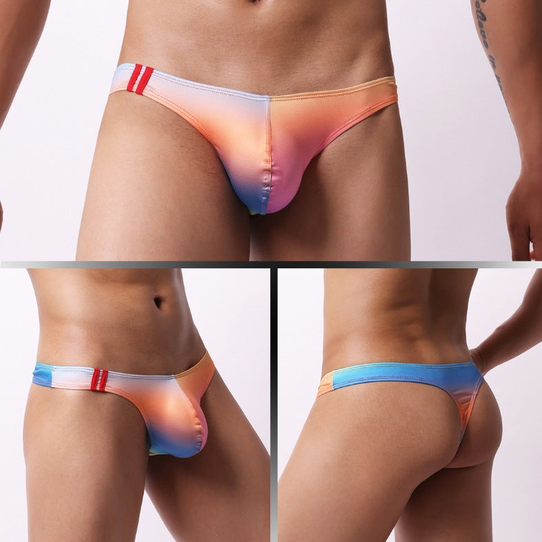Mens Moisture-Wicking Low-Rise Underwear With Cartoon Print