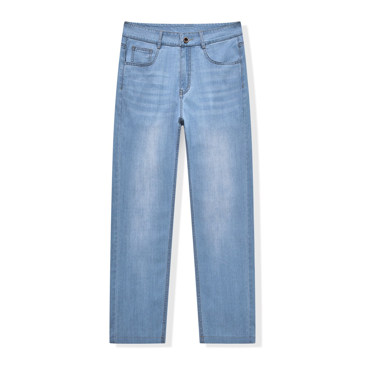 Mens Straight-Leg Loose-Fit Stretch Wrinkle-Resistant Trousers