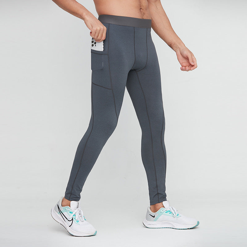 Autumn And Winter Men's Sports Leggings, High Elasticity Compression Pants, Cross-border Sports Fitness Running Training Pants