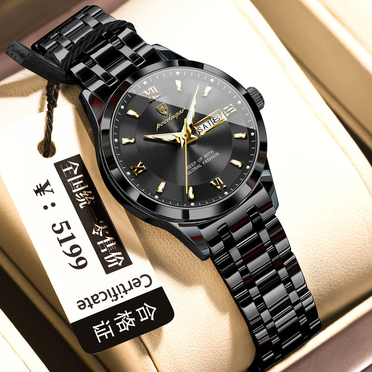 Waterproof Watch Luminous Business Quartz