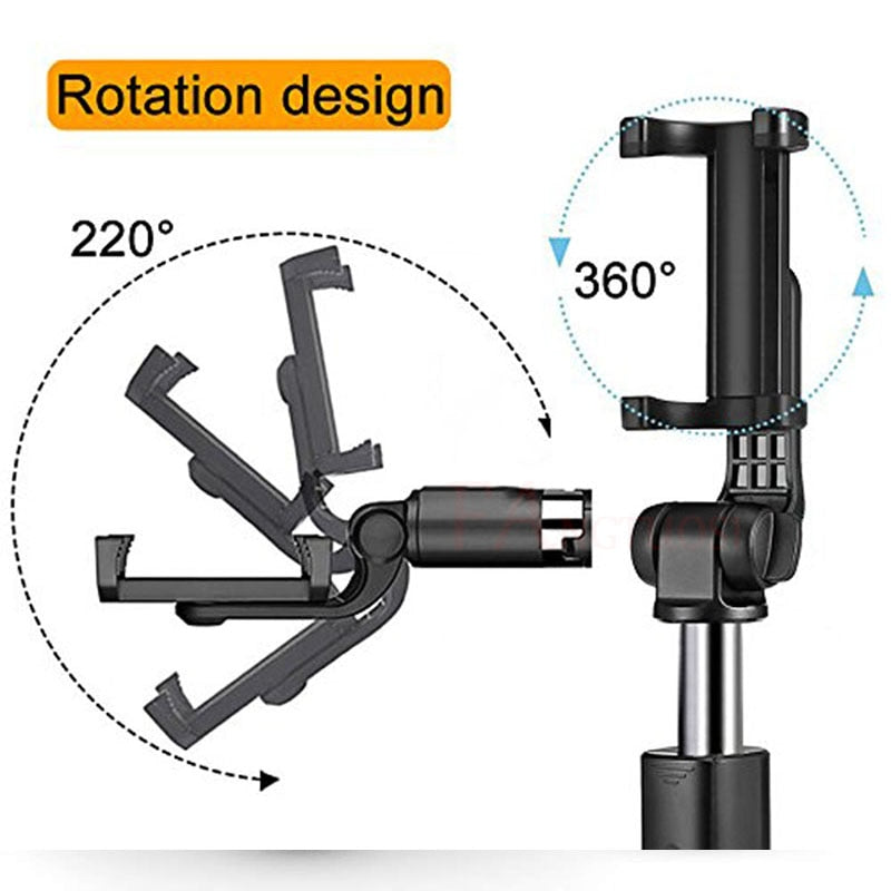 Tripod Selfie Stick Mobile Compatible with Apple, Universal Live Triangle Bracket One Bluetooth Selfie Artifact