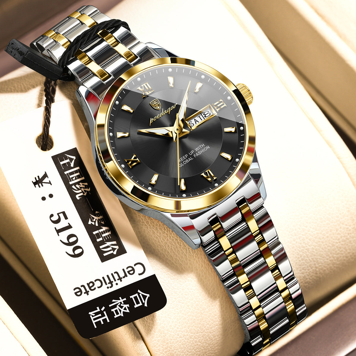 Waterproof Watch Luminous Business Quartz