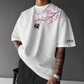 Japanese-style Tokyo Cherry-blossom-print Short-sleeve T-shirt