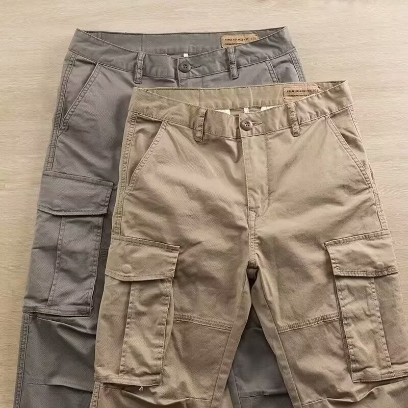 Cross-Border Spring And Autumn Wear-Resistant And Stain-Resistant Men's Work Pants, Trendy Straight-Leg Loose Versatile Casual Pants And Trousers