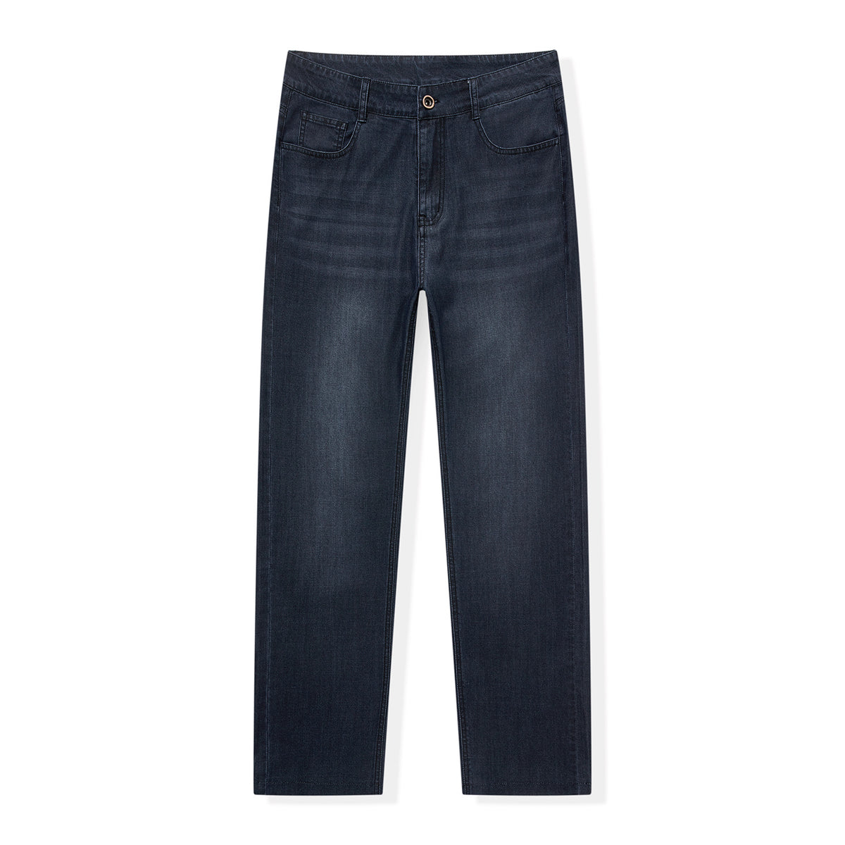 Mens Straight-Leg Loose-Fit Stretch Wrinkle-Resistant Trousers