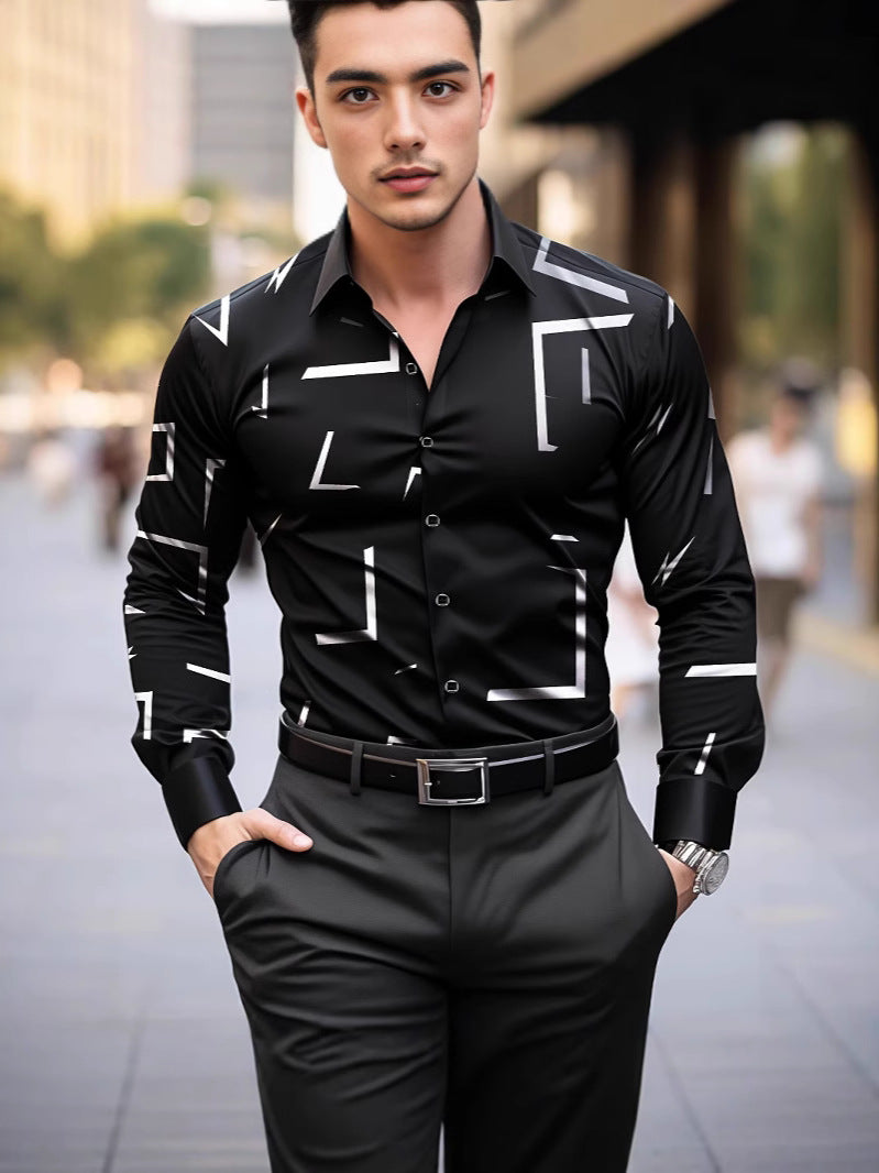 Casual Shirt Spring And Autumn Style Men's Long-sleeved Shirt