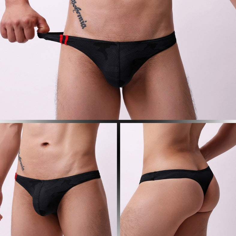 Mens Moisture-Wicking Low-Rise Underwear With Cartoon Print