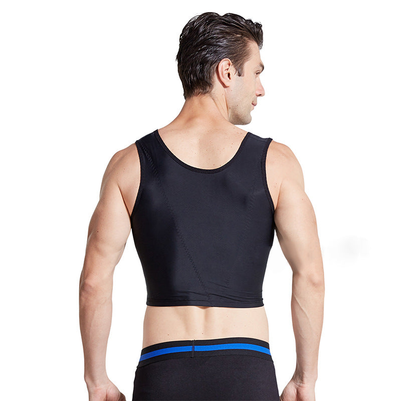 Volcanic Stone Men's Traceless Body Shaping Vest Chest Tighting Chest Flat Chest Boys Big Chest Small Tight High Elastic