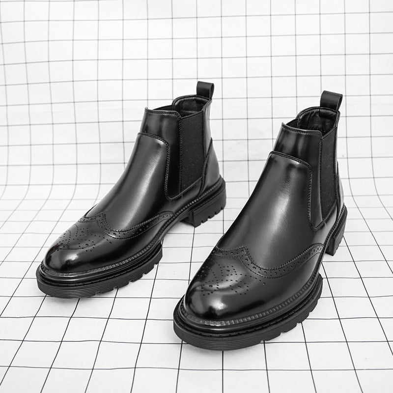 Mens High-top Leather Fashion Ankle Boots
