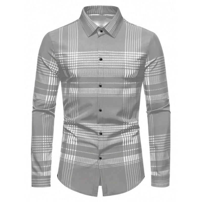 Mens Printed Long-Sleeve Shirt