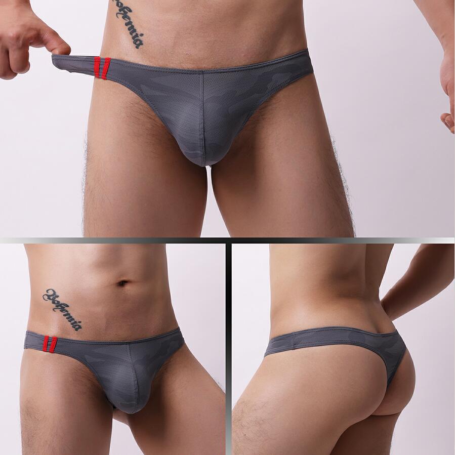 Mens Moisture-Wicking Low-Rise Underwear With Cartoon Print