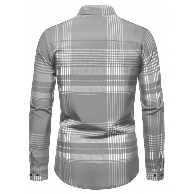 Mens Printed Long-Sleeve Shirt