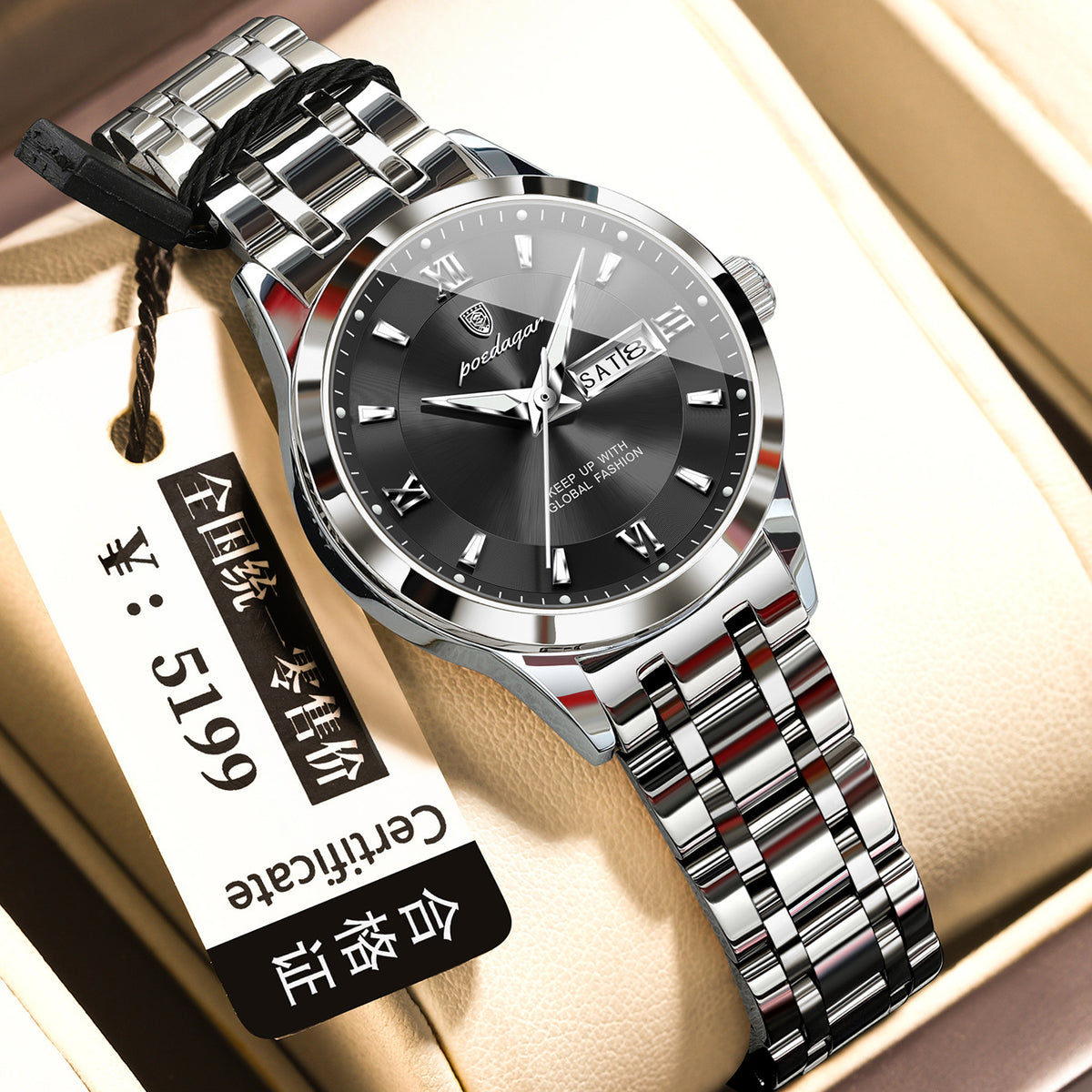 Waterproof Watch Luminous Business Quartz
