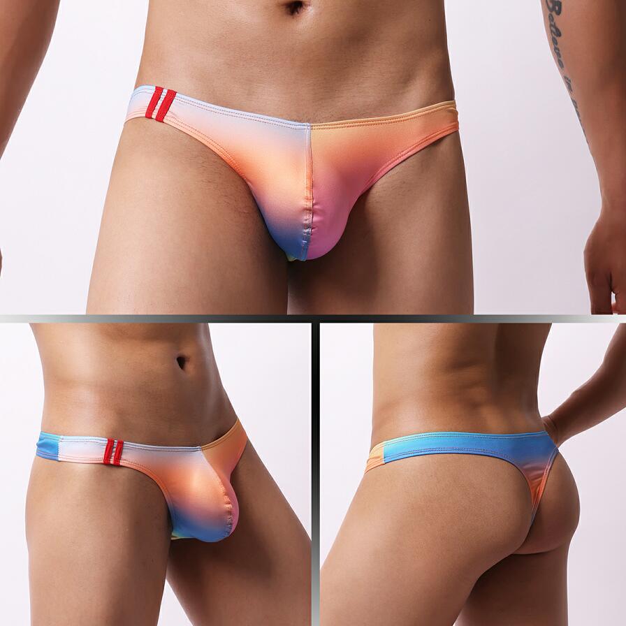 Mens Moisture-Wicking Low-Rise Underwear With Cartoon Print